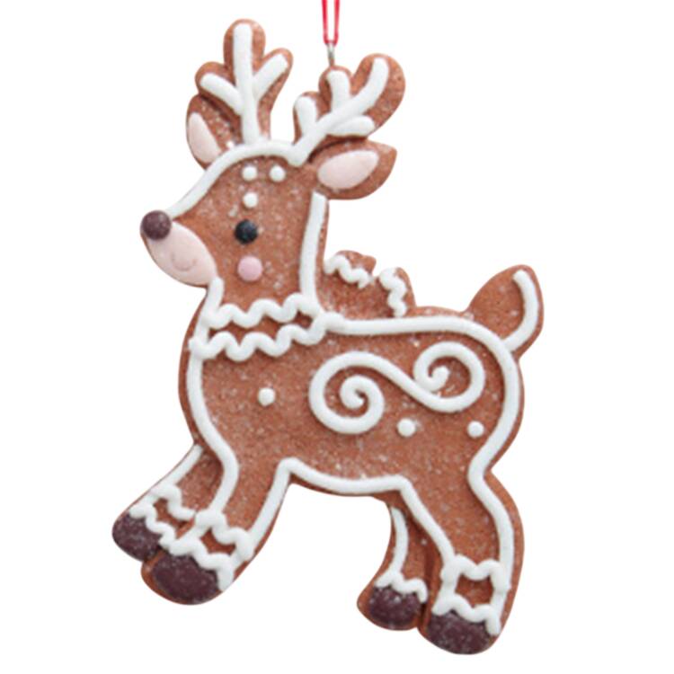 Santa's Cookie Bakery Gingerbread Deer W/ Icing - No Box 151b