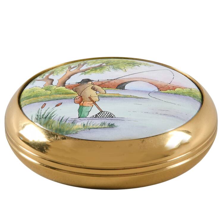 Kingsley Giftware Paperweight - Fishing - Boxed