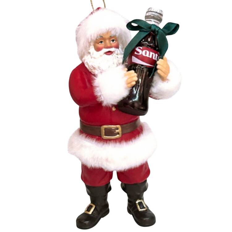 Coca Cola Santa-With Large Bottle - Boxed