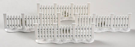 Colonial Village Metal Fence - Set Of 4 - With Box Bx373