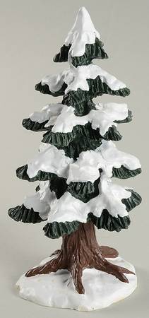 Colonial Village Tree With Snow-Medium - No Box