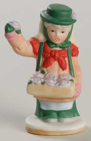 Colonial Village Girl Selling Flowers - No Box