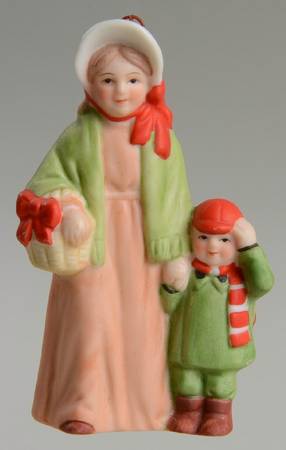 Colonial Village Eberhardts-Mother&Son Ornament - No Box