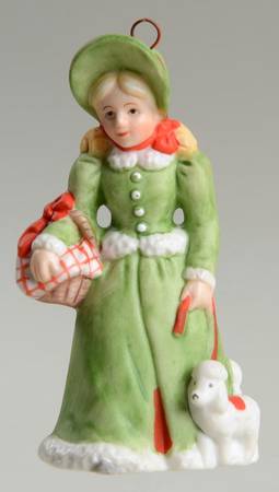 Colonial Village Eberhardts-Girl&Poodle Ornament - No Box