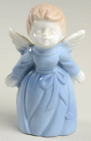 Lefton Figurines Boy Angel Kissing-Brown Hair - Boxed