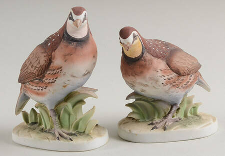 Lefton Figurines Bob White Quail-Pair - No Box