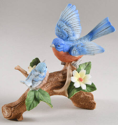 Lefton Figurines Bluebirds - No Box