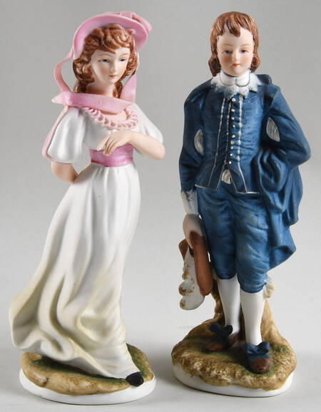Lefton Figurines Blue Boy And Pinkie - No Box