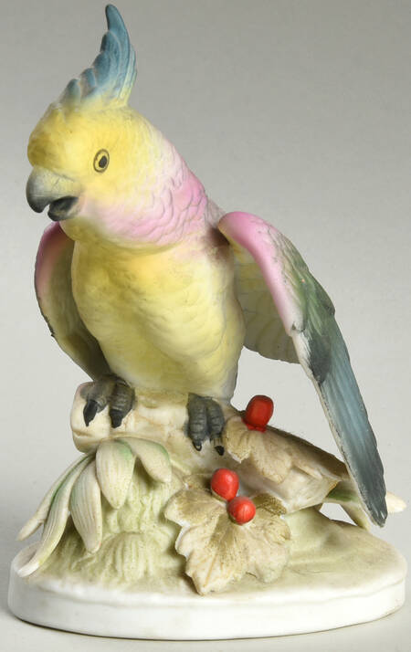 Lefton Figurines Parrot-Pink & Grey - No Box