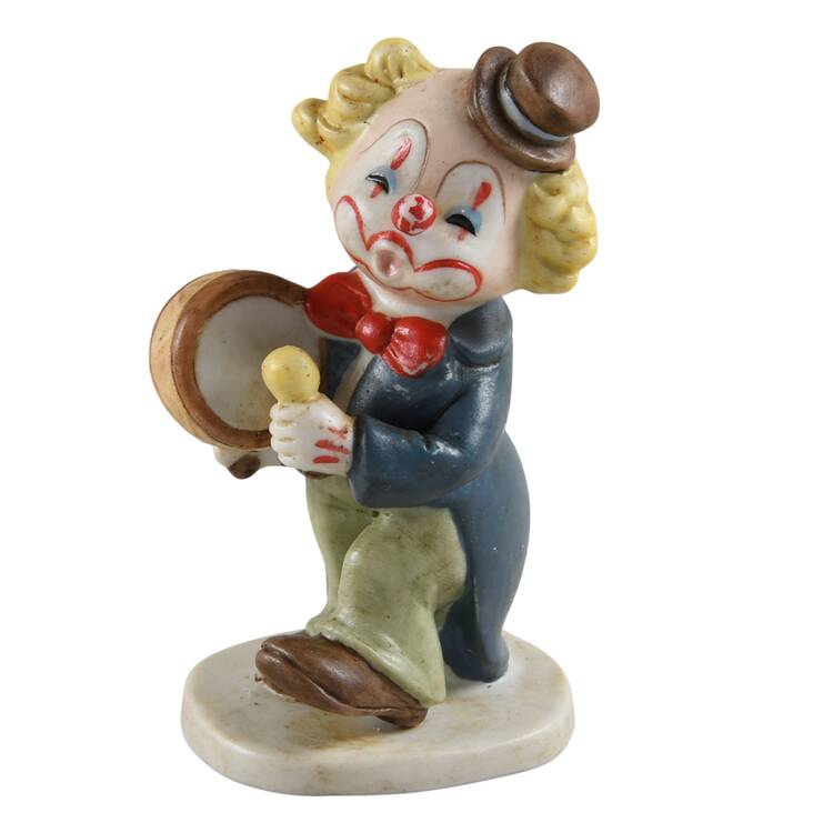 Lefton Figurines Clown With Drum - Boxed