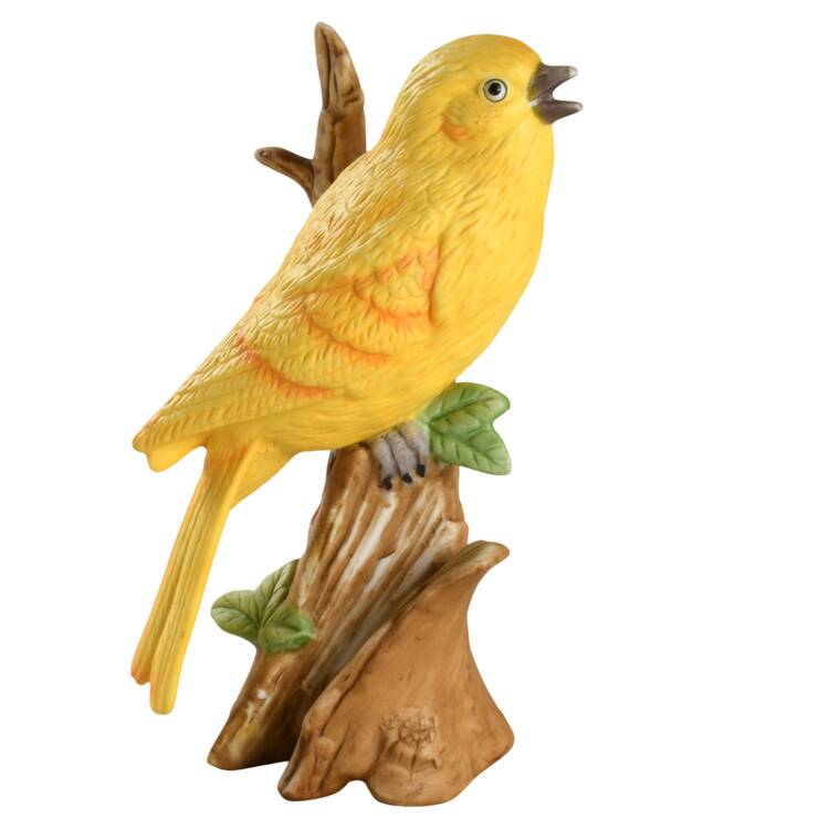 Lefton Figurines Yellow Bird On Branch - No Box