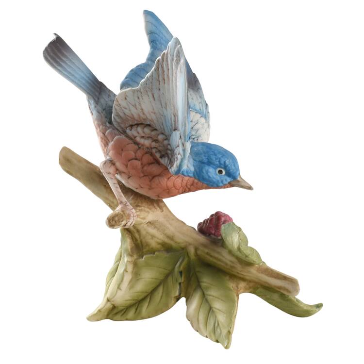 Lefton Figurines Bird On Branch W/ Berries - No Box