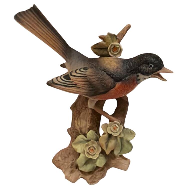 Lefton Figurines Robin On Branch - No Box