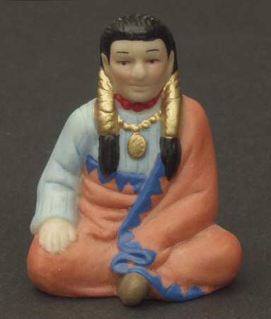 Lefton Figurines Native American-Seated-Mini - Boxed