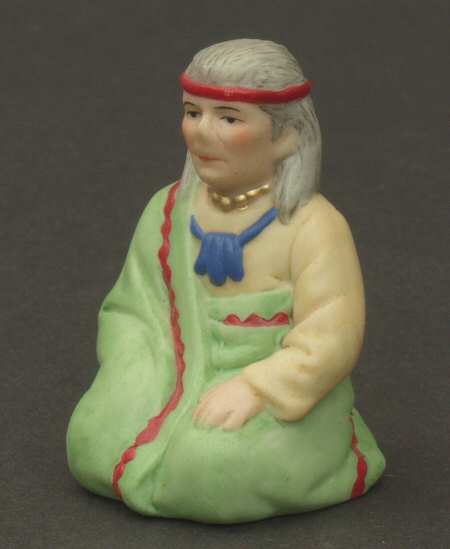 Lefton Figurines Native American-Sitting-Mini - Boxed