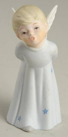 Lefton Figurines Angel With Blue Stars - No Box