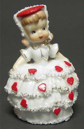 Lefton Figurines Hearts Bell - Boxed