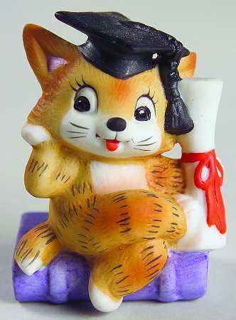 Lefton Figurines Graduate-Tiger Cub - Boxed
