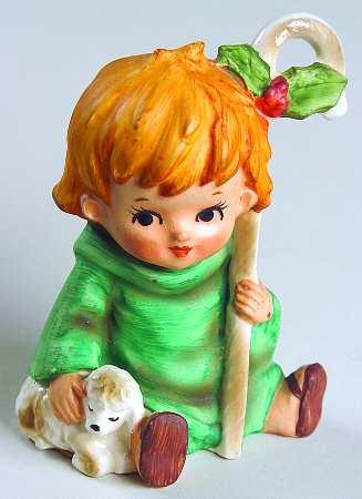 Lefton Figurines Shepherd Boy-Green - Boxed