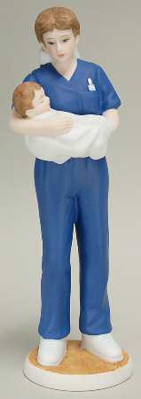 Lefton Figurines Nurse With Baby - Boxed