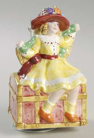 Lefton Figurines Girl On Chest-Hello Doll-Musical - No Box