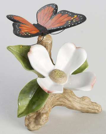 Lefton Figurines Dogwood With Butterfly - With Box Bx319