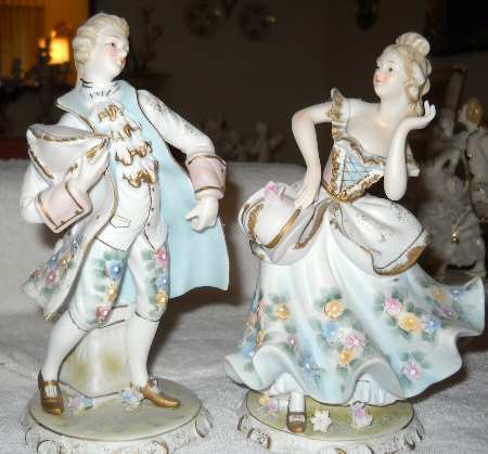 Lefton Figurines Victorian Couple - Boxed