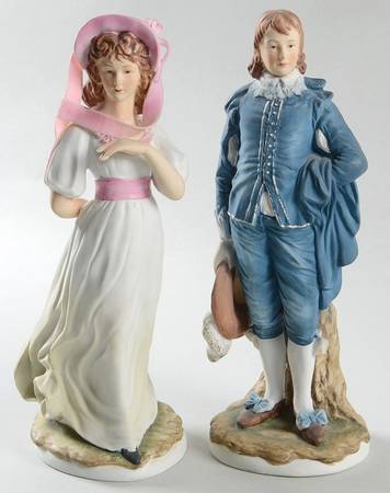 Lefton Figurines Blue Boy And Pinkie-Older-Pair - No Box