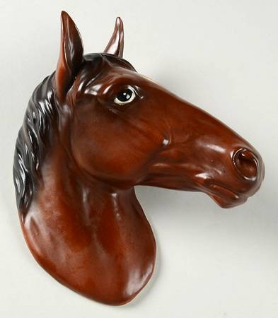 Lefton Figurines Horse Head Wall Decoration - Box403 With Box