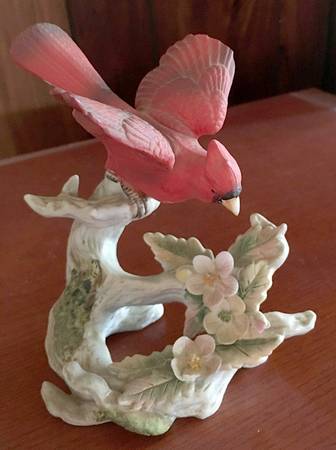 Lefton Figurines Cardinal On Branch - No Box