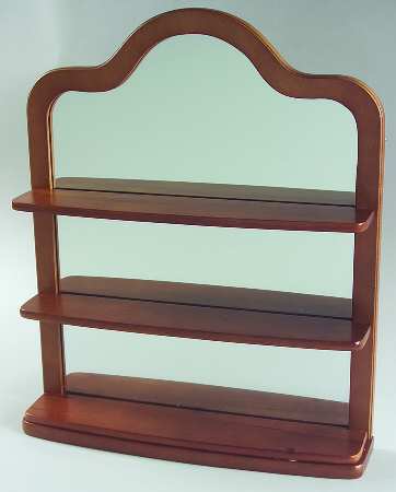 Twelve Months of Snowmen Mirrored Display Shelf  -W-14 1/2" - Display Rack Wood