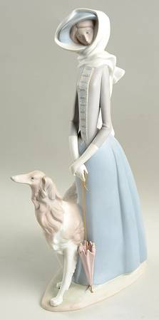 Women with Dogs Lady With Greyhound - No Box