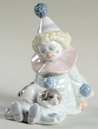 Commedia Dell'Arte Pierrot With Puppy - No Box