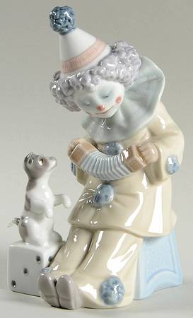Commedia Dell'Arte Pierrot With Concertina - Boxed