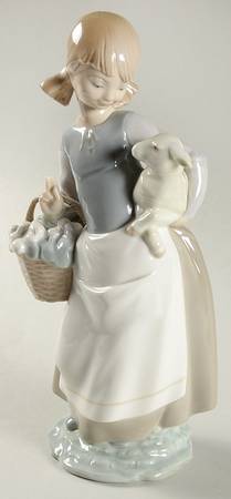 Children with Animals Girl With Lamb - Boxed