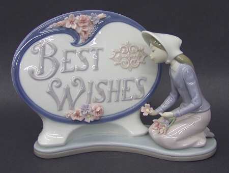 Lladro Plaques Best Wishes - With Box