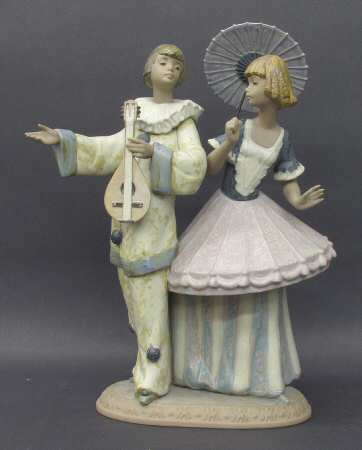 Commedia Dell'Arte Costumed Couple - With Box 53