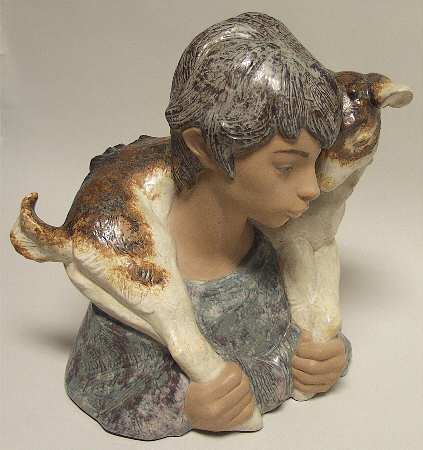 Children with Animals Boy With Goat - With Box