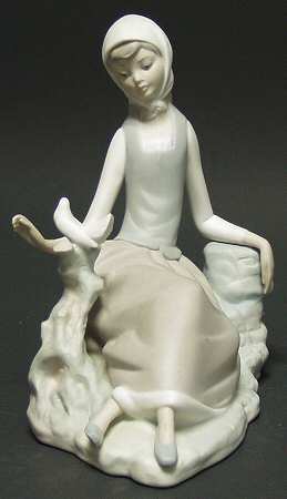 Shepherd and Shepherdess Shepherdess With Dove - Boxed