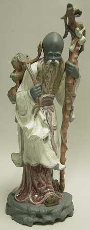 Asian Inspiration Chinese Farmer With Staff - Boxed