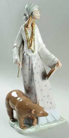 European Gypsy Woman With Bear - No Box