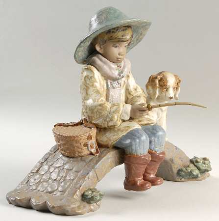 Children with Animals The Old Fishing Hole - Boxed