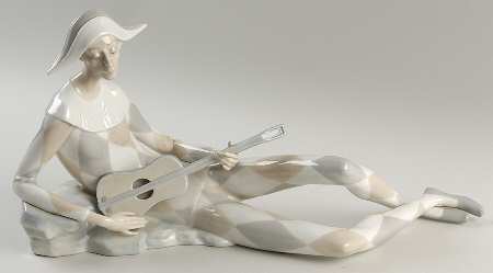 Commedia Dell'Arte Seated Harlequin - Boxed