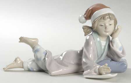 Christmas Christmas Wishes-Girl On Pillow - Boxed