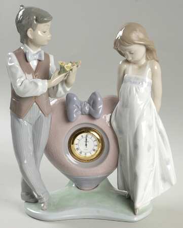 Lladro Clocks Time For Love - Boxed