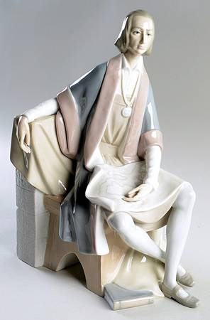 Lladro Bookends Columbus - No Box