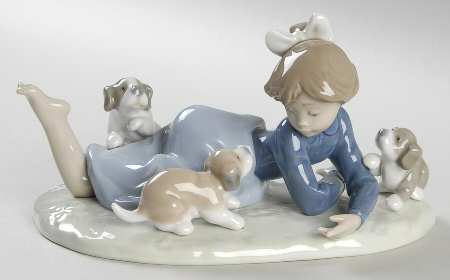 Children with Animals Playful Romp - No Box