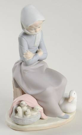 Children with Animals Girl With Ducks-Mother Duck With Ducklin - Boxed