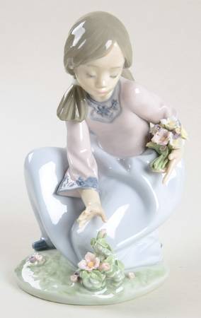 Children with Flowers Bouquet Of Blossoms - Boxed