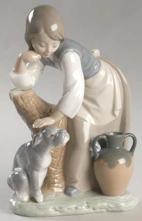 Children with Animals Caress And Rest - No Box
